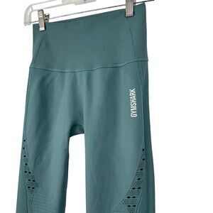 Gymshark Energy Seamless Leggings Womens Size Small ? X Small Teal Gym Athletic